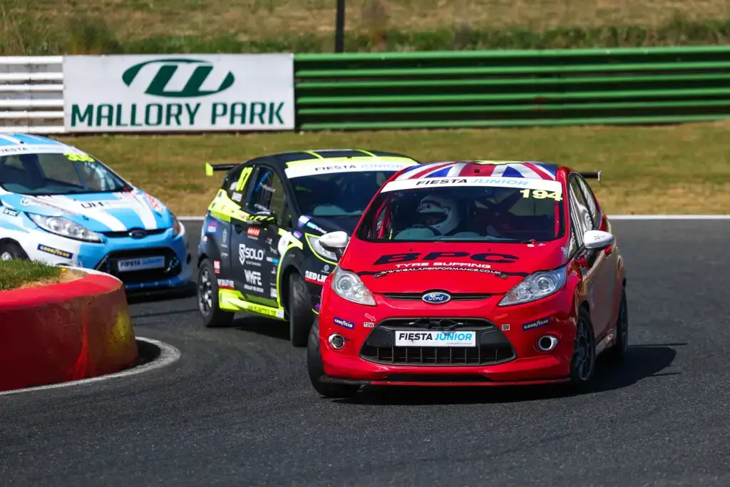 Jack Burgess Racing at Mallory park BRSCC Fiesta Junior Championship red fiesta junior